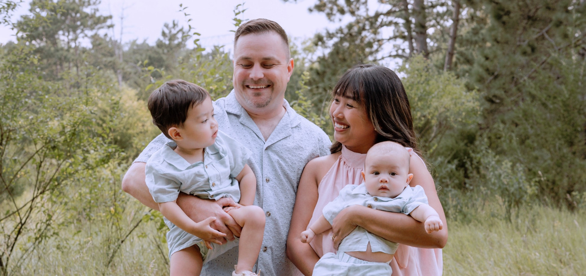 The family behind Severance Event Rentals outdoors in Minnesota